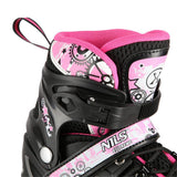 NILS EXTREME NH10905 4in1 LED Inliner Schlittschuhe Rollschuhe Gr. 35-38, Rosa, verstellbar