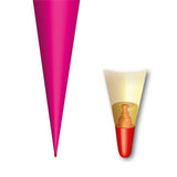 Roth Schultüte-Rohling/Basteltüte, pink, 70cm, rund, Rot(h)-Spitze, mit Filzverschluss
