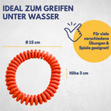 Best Sporting Tauchring 15 cm orange Lamellen Tauchringe Pool