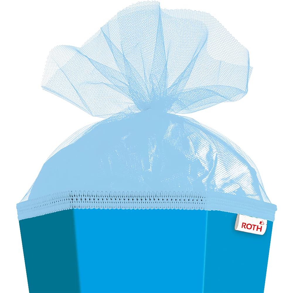 Roth Extra große XXL Schultüte-Rohling/Basteltüte, pazifikblau, 100cm, eckig, Rot(h)-Spitze, mit Tüllverschluss
