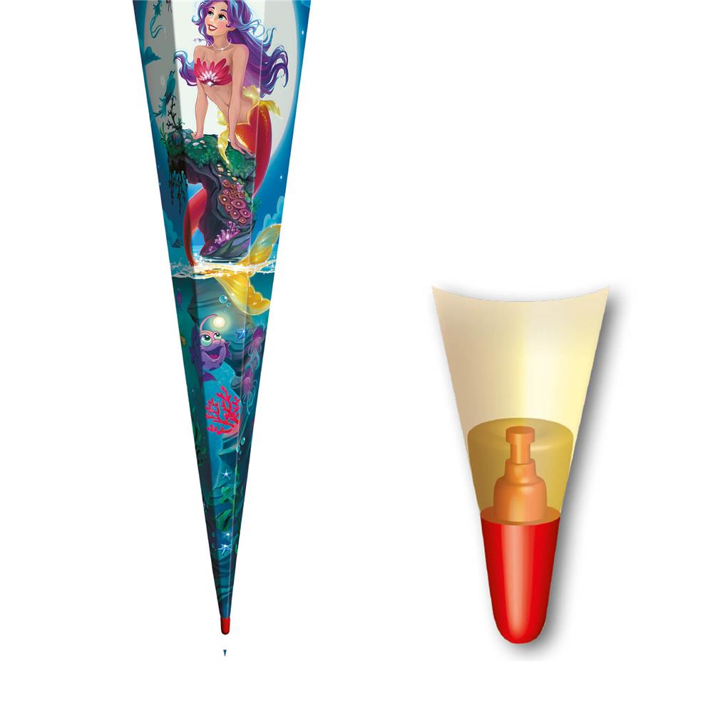 Roth Schultüte Magische Meerjungfrau, 85cm, eckig, Rot(h)-Spitze, Tüllverschluss