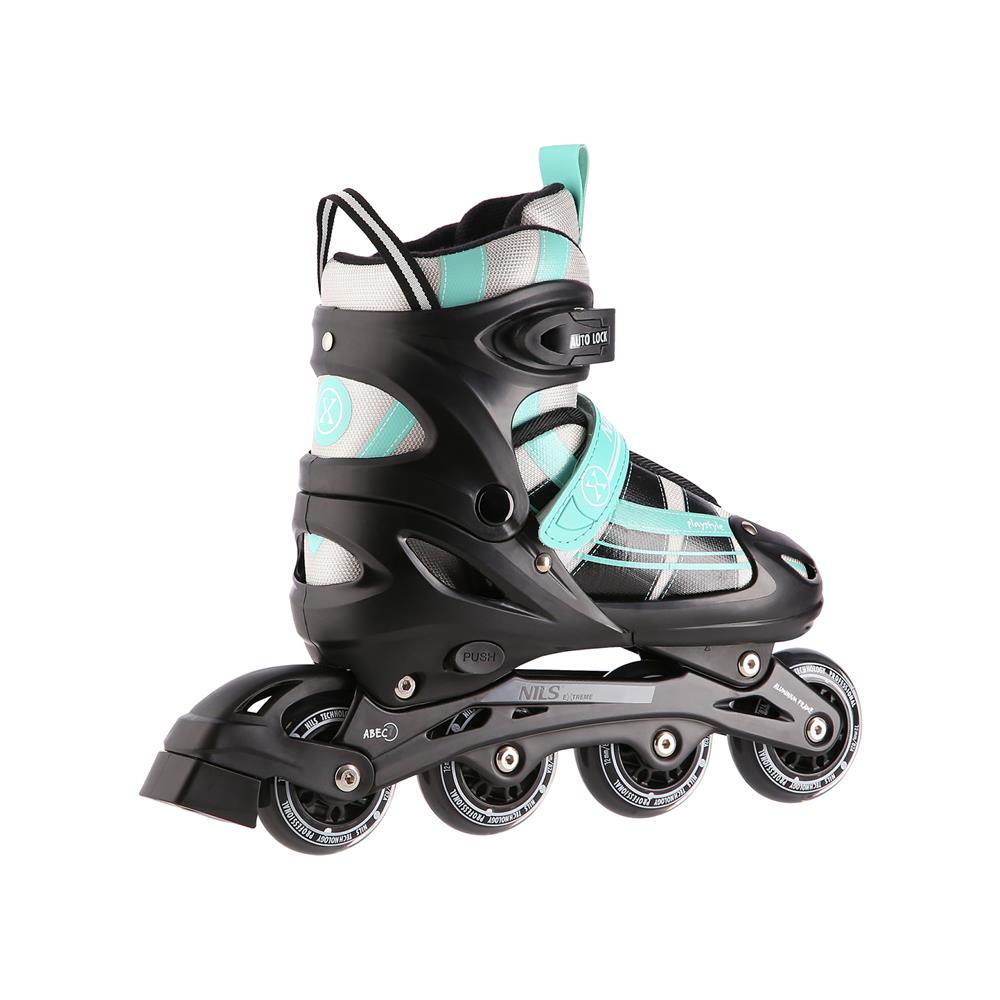NILS EXTREME NH18366A 2in1 Inliner Schlittschuhe Kinder Gr. 35-38, Blau-Grün, verstellbar