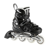 NILS EXTREME NH10905 4in1 LED Inliner Schlittschuhe Rollschuhe Gr. 31-34, Schwarz, verstellbar