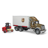 Bruder 02828 - MACK Granite UPS Logistik-LKW mit Mitnahmestapler