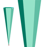 Roth Schultüte-Rohling/Basteltüte, mint, 85cm, eckig, Rot(h)-Spitze, ohne Verschluss