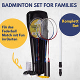Best Sporting Badminton Set mit Netz 4 Schläger 3 Bälle Tasche