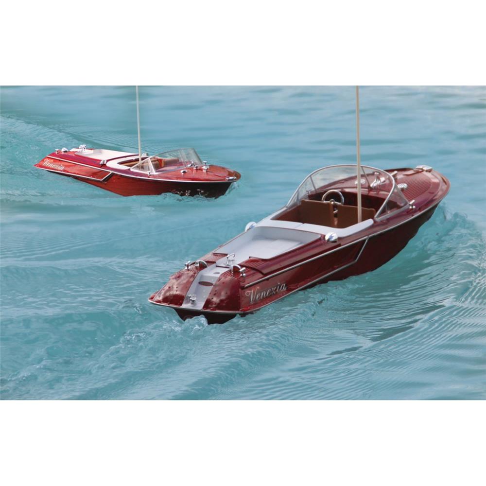 Jamara Venezia 2 Kanal 40MHz RC Boot Holzoptik Ferngesteuertes Rennboot mit Funksteuerung