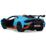 Jamara Lamborghini Huracán STO 1:14 blau 2,4GHz Tür manuell Ferngesteuertes Auto mit LED Fahrlicht