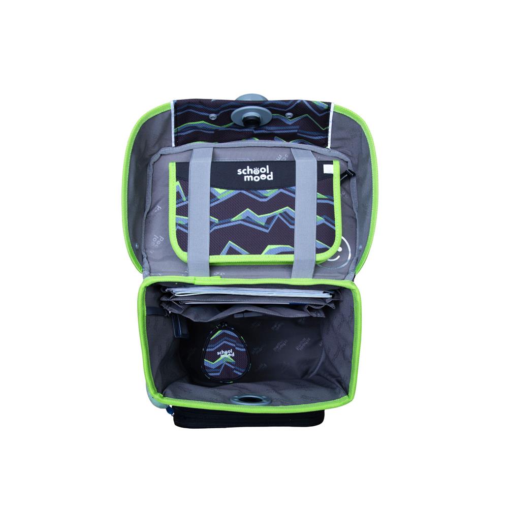 School-Mood Schulranzen Set Champion Maxx Pro Finn (Raubkatze) 7-teilig mitwachsend