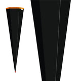 Roth Schultüte-Rohling/Basteltüte, schwarz, 85cm, eckig, Rot(h)-Spitze, ohne Verschluss