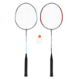 NILS Badminton Set, 2 Schläger mit Federball, Freizeit Outdoor Garten Sport