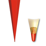 Roth Schultüte-Rohling/Basteltüte, rot, 85cm, eckig, Rot(h)-Spitze, mit Tüllverschluss