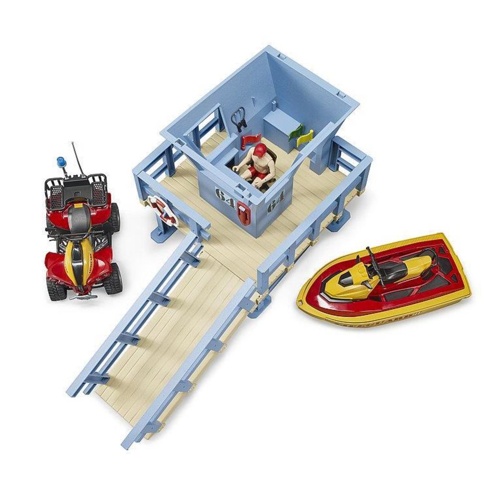 Bruder 62785 - bworld Life Guard mit Stand Up Paddle