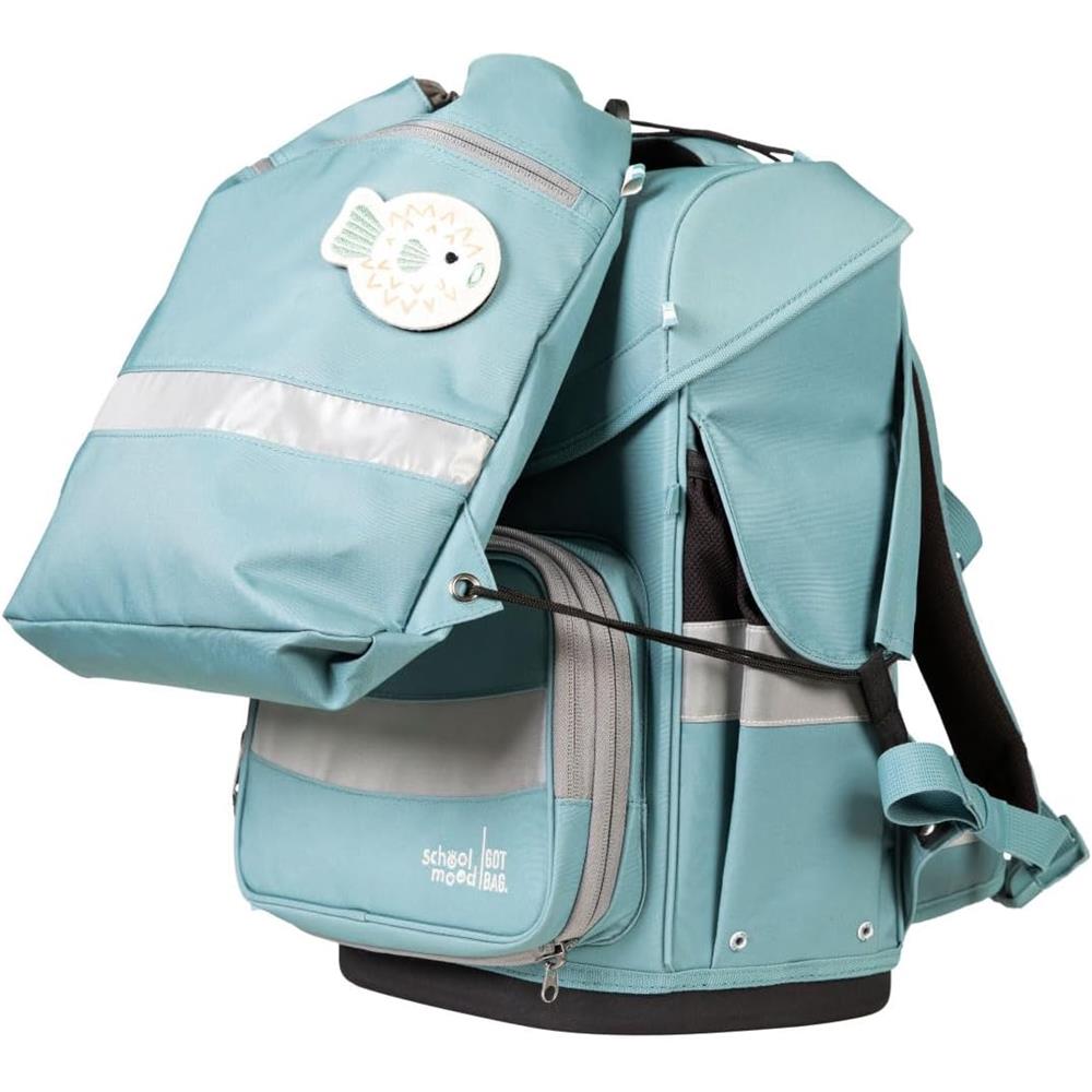 School-Mood Schulranzen Set Timeless Pro Dolphin (Ocean Collection) 6-teilig