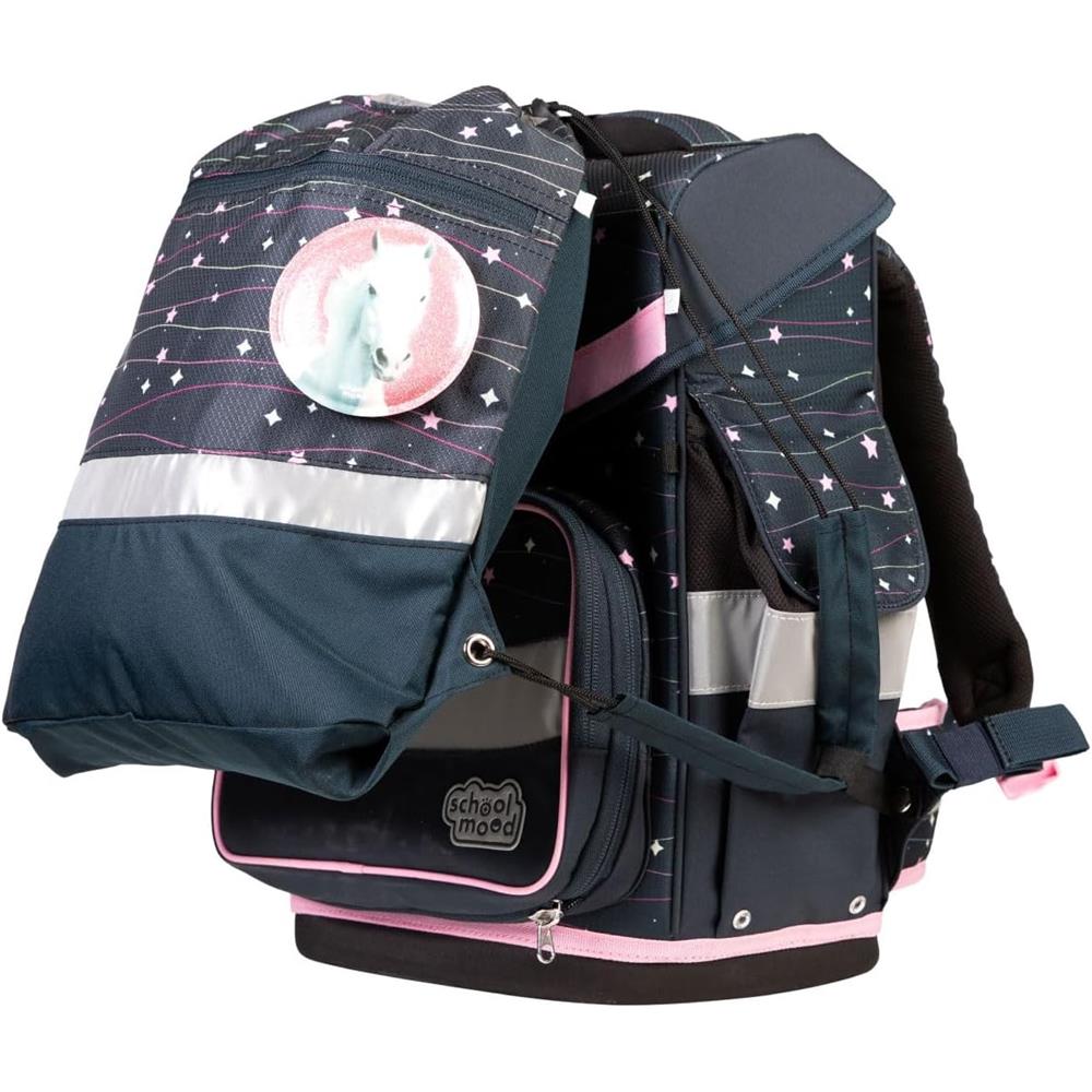 School-Mood Schulranzen Set Timeless Pro Ella (Pferd) 7-teilig