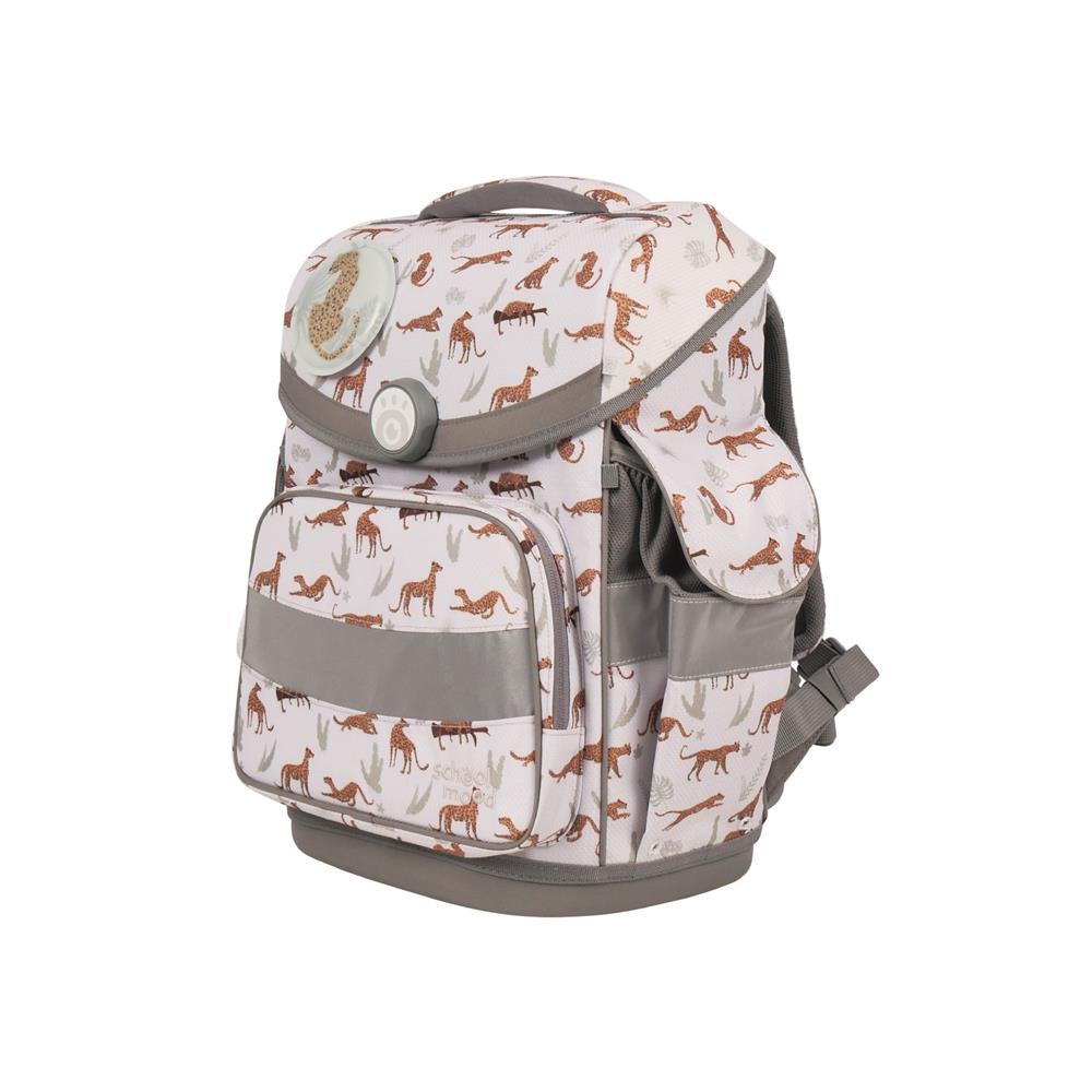 School-Mood Schulranzen Set Timeless Air+ Leopard (Nordic Collection) 7-teilig