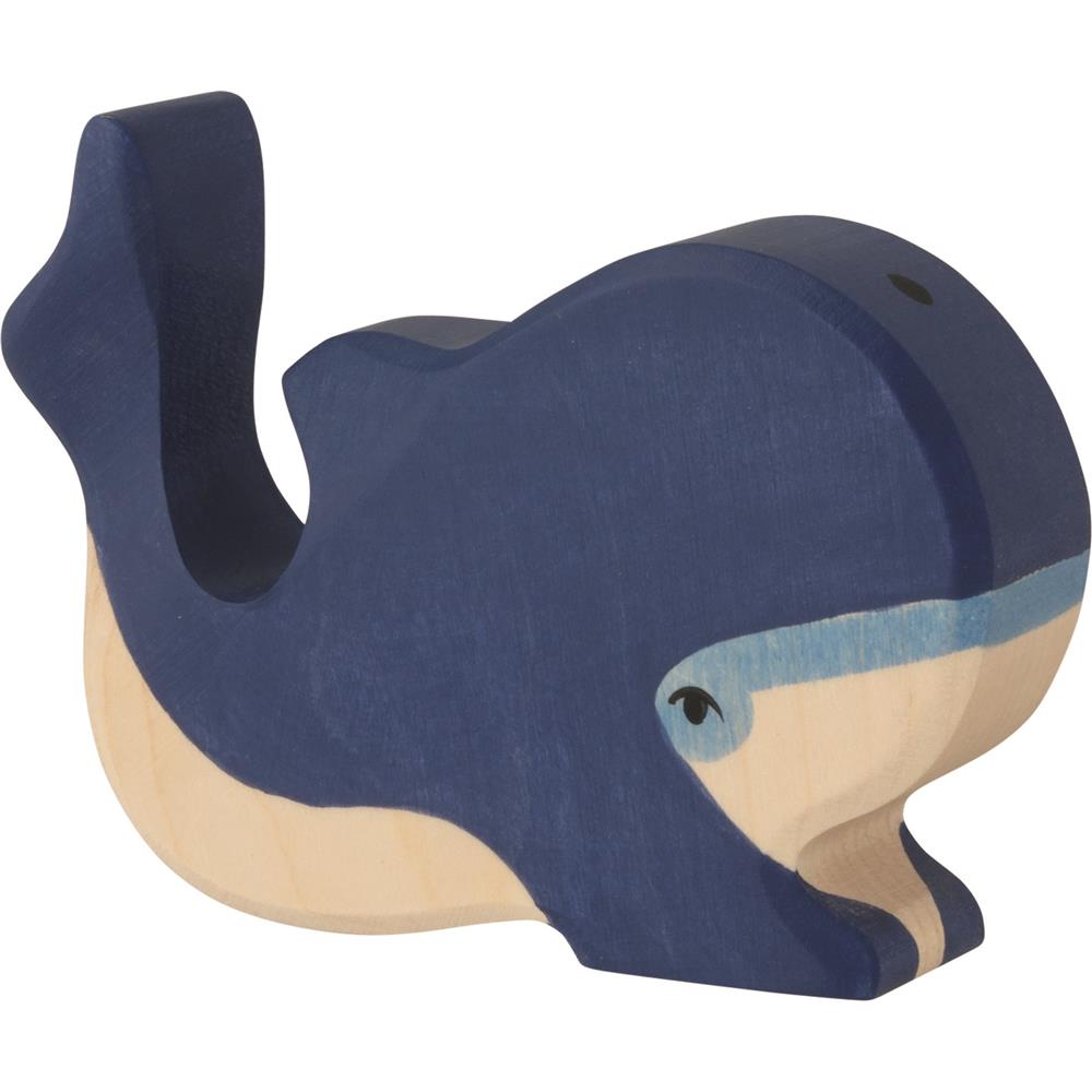 Holztiger Holzfigur - Blauwal, klein, Holzspielzeug, ab 3 Jahren