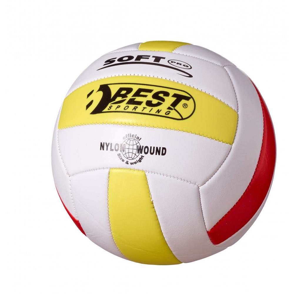 Best Sporting Volleyball Soft Pro Größe 5 weiß/gelb/rot Softball