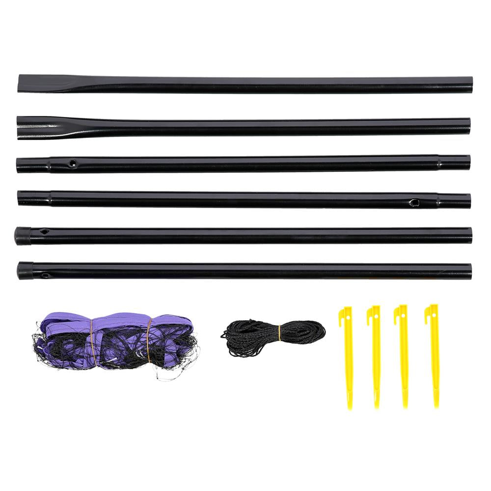 NILS Badmintonnetz 6,2 m mit Metallstangen, Freizeitnetz Outdoor Garten Camping