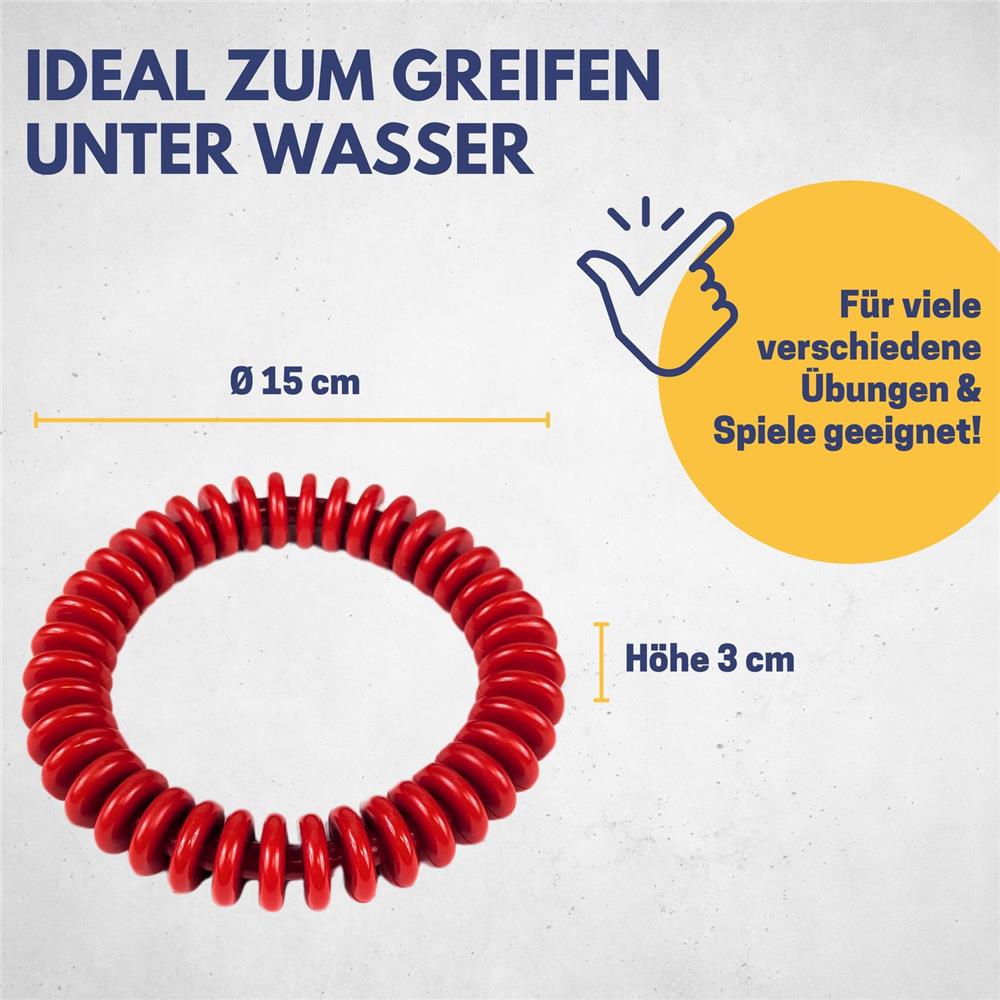 Best Sporting Tauchring 15 cm rot Lamellen Tauchringe Pool