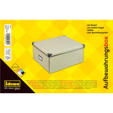 Idena Aufbewahrungsbox mit Deckel und Beschriftungsfeld, creme