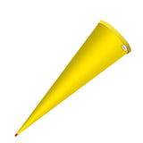 Roth Schultüte-Rohling/Basteltüte, gelb, 70cm, rund, Rot(h)-Spitze, ohne Verschluss