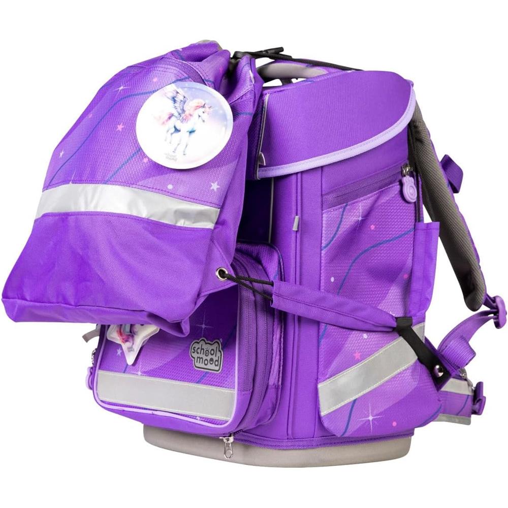 School-Mood Schulranzen Set Champion Maxx Pro Marie (Pegasus), 7-teilig mitwachsend