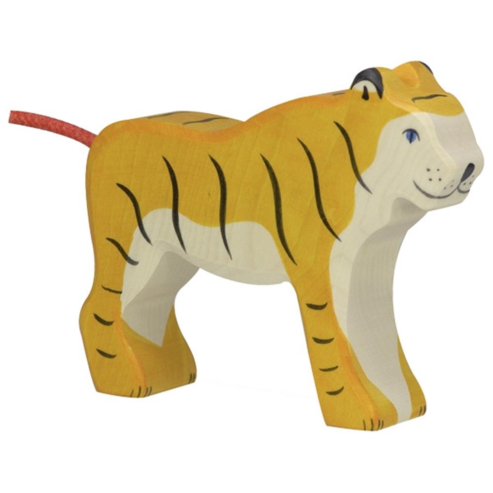Holztiger Holzfigur - Tiger, stehend, Holzspielzeug, ab 3 Jahren