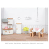 goki Puppenmöbel Style, Küche, 20-teiliges Puppenhauszubehör aus Holz