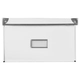 Idena Aufbewahrungsbox mit Deckel und Beschriftungsfeld, weiß