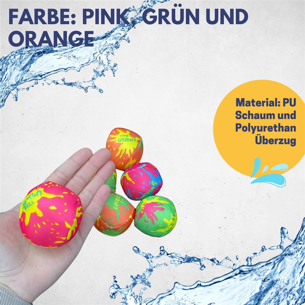 Best Sporting Water Fun Balls Neopren 6er Set Pool Spielzeug