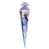 Roth Schultüte Disney Frozen, 85cm, eckig, Rot(h)-Spitze, Tüllverschluss, Glitter, Glitzerborte