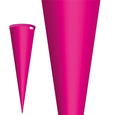 Roth Schultüte-Rohling/Basteltüte, pink, 70cm, rund, Rot(h)-Spitze, ohne Verschluss