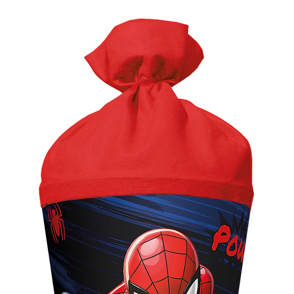 Roth Schultüte Marvel Spiderman, 70cm, rund, Rot(h)-Spitze, Filzverschluss