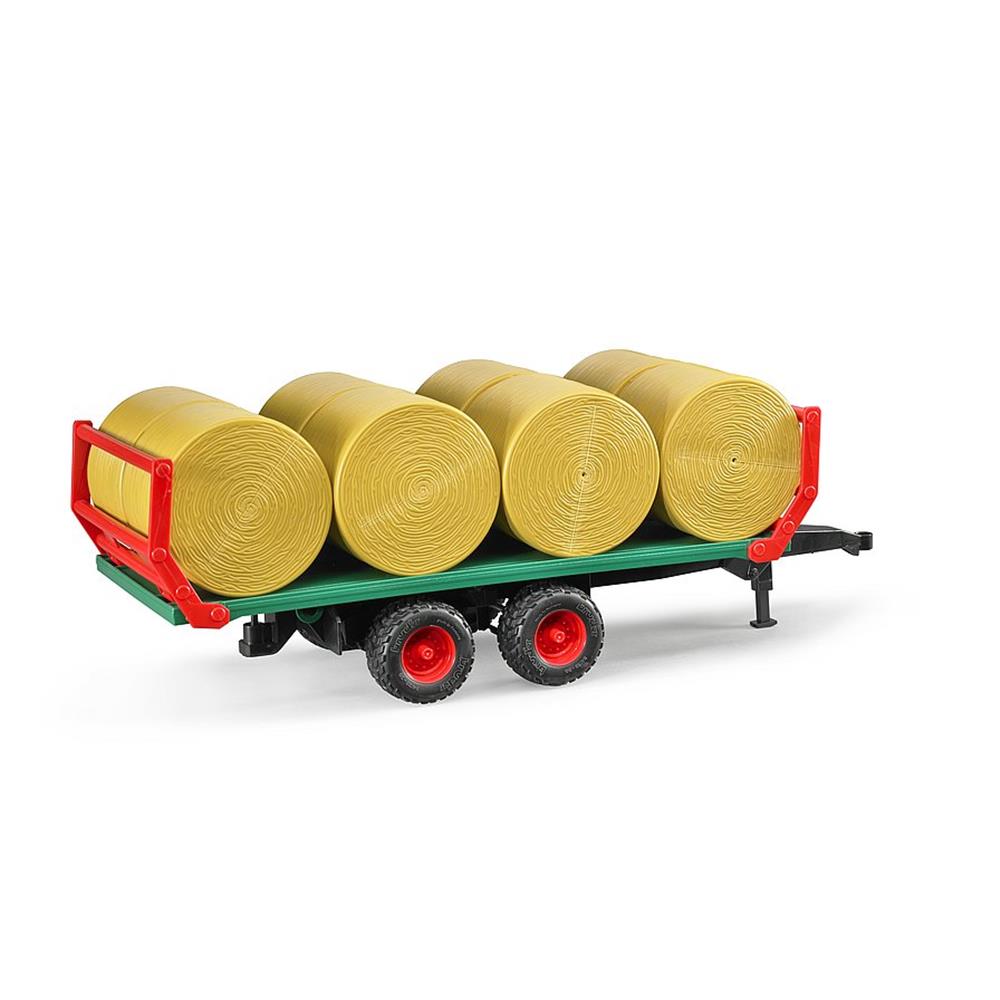 Bruder 02220 - Ballentransportanhänger mit 8 Rundballen