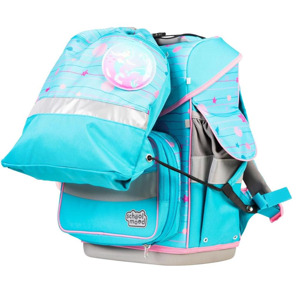 School-Mood Schulranzen Set Timeless Pro Lilly (Meerjungfrau) 7-teilig