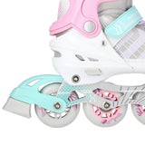 NILS EXTREME NH18192 4in1 Inliner Schlittschuhe Rollschuhe Gr. 39-43, Rosa, verstellbar