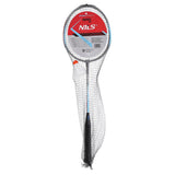 NILS Badminton Set, 2 Schläger mit Federball, Freizeit Outdoor Garten Sport
