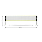 NILS Badmintonnetz 5 m, Freizeitnetz Outdoor Garten Sporthalle freistehend