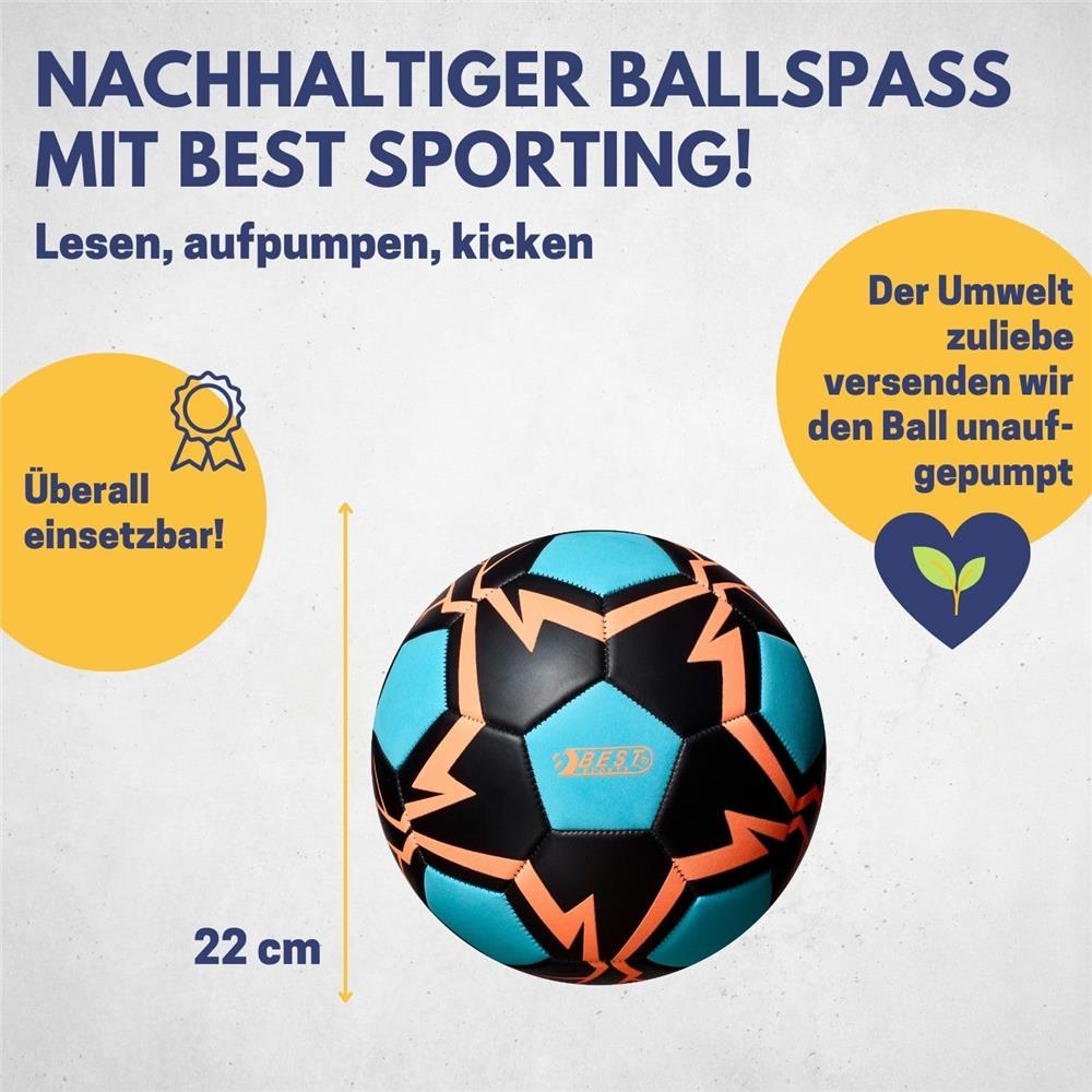 Best Sporting Glow in the Dark Fußball Gr.5 blau/orange Leuchtball