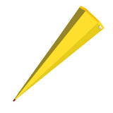Roth Schultüte-Rohling/Basteltüte, gelb, 85cm, eckig, Rot(h)-Spitze, ohne Verschluss