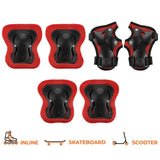 NILS EXTREME H320 Schoner-Set, Rot, Größe XL - Protektoren Handgelenk Ellenbogen Knie