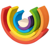 goki Holzbausteine - Kleiner Regenbogen, bunt lackiert