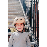 Scoot & Ride Kinderhelm Größe XXS-S (45-51 cm) leopard - Schutzhelm mit LED-Licht