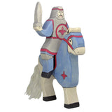 Holztiger Holzfigur - Blauer Ritter, reitend (ohne Pferd), Holzspielzeug, ab 3 Jahren