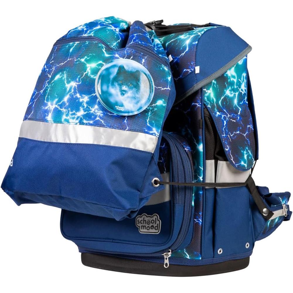School-Mood Schulranzen Set Timeless Pro Felix (Wolf) 7-teilig
