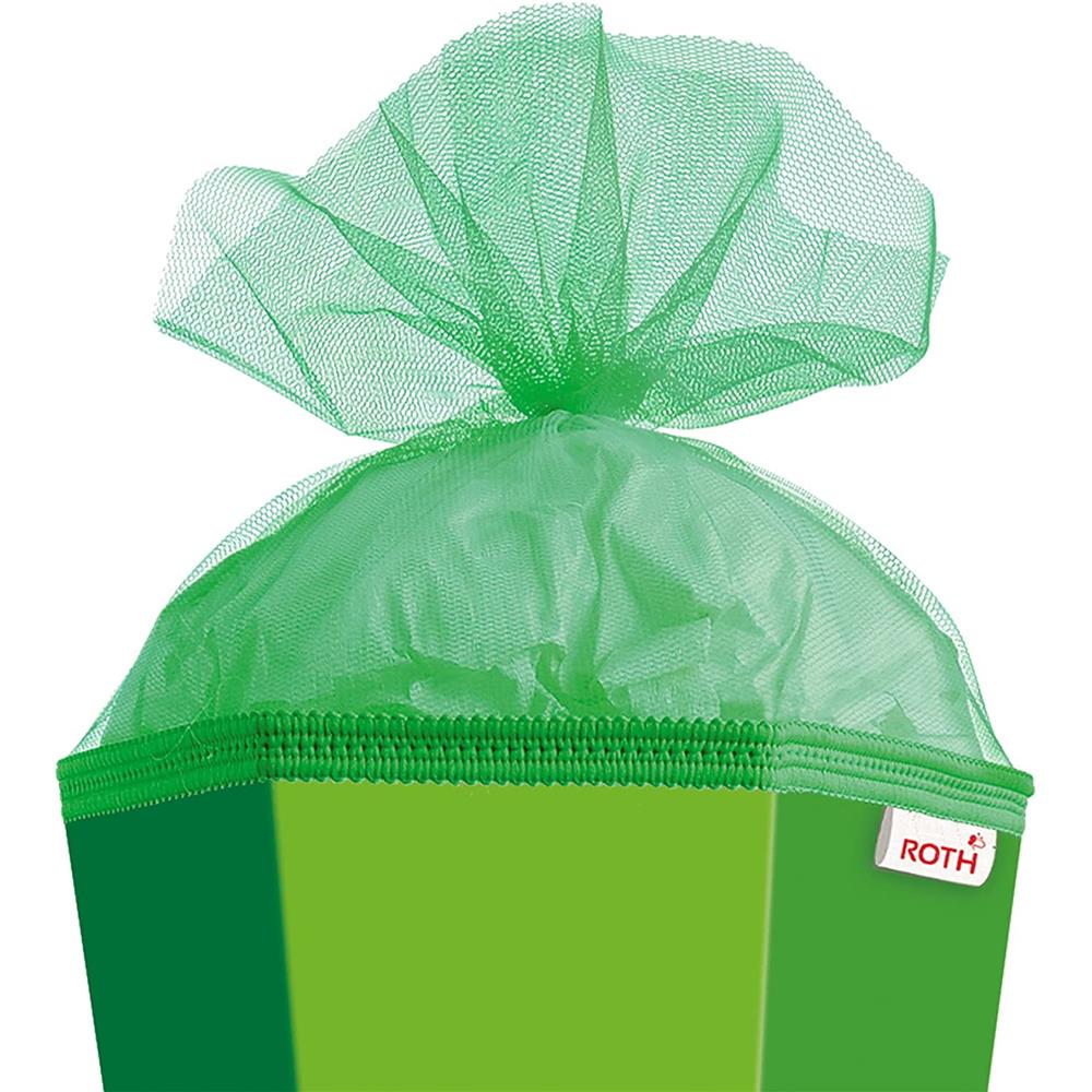 Roth Extra große XXL Schultüte-Rohling/Basteltüte, grün, 100cm, eckig, Rot(h)-Spitze, Tüllverschluss
