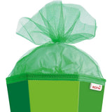Roth Extra große XXL Schultüte-Rohling/Basteltüte, grün, 100cm, eckig, Rot(h)-Spitze, Tüllverschluss