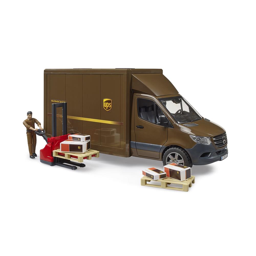 Bruder 02678 - MB Sprinter UPS mit Fahrer und Zubehör