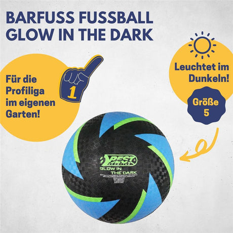 Best Sporting Barfuß Fußball Glow in the Dark Größe 5 blau/grün